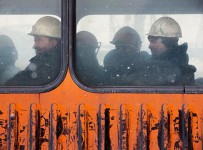 Рабочие на шахте Сибиргинская