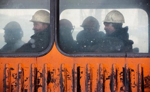 Рабочие на шахте Сибиргинская