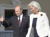 Президент РФ Владимир Путин и глава МВФ Кристин Лагард Подробнее на РБК: http://www.rbc.ru/economics/13/11/2015/5645e1fc9a79471bc2e2f6fb
