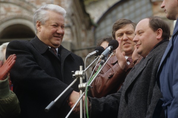 Борис Ельцин и Егор Гайдар. 1993 год